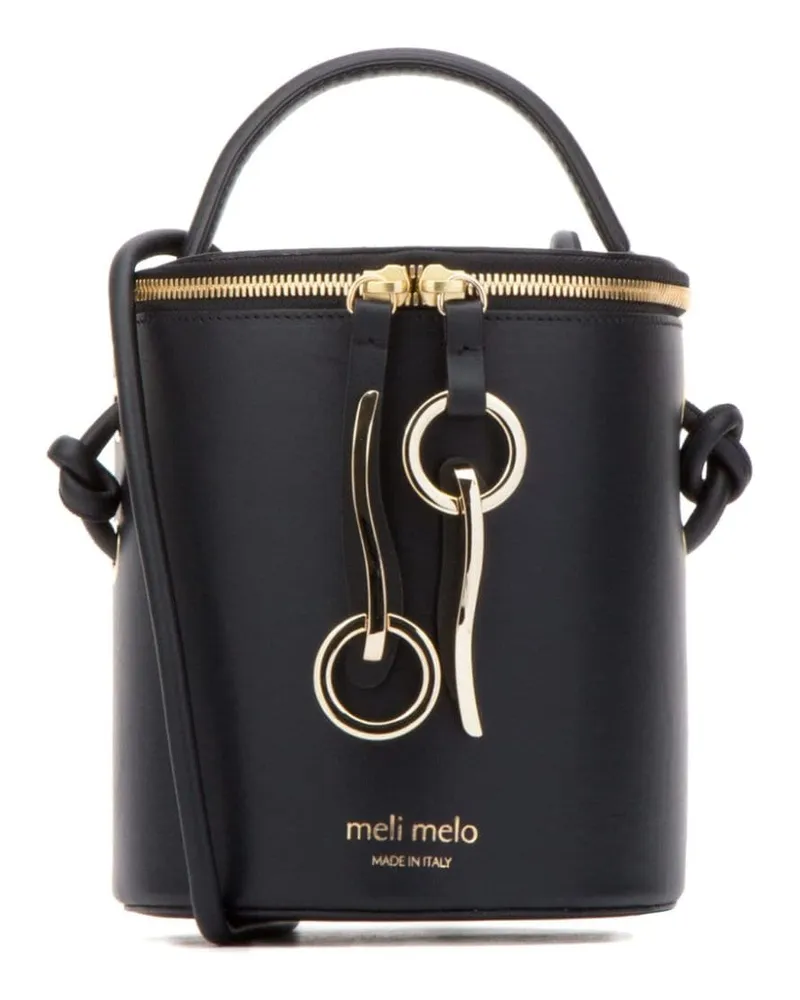 Meli Melo Beuteltasche mit Logo-Stempel - Schwarz Schwarz