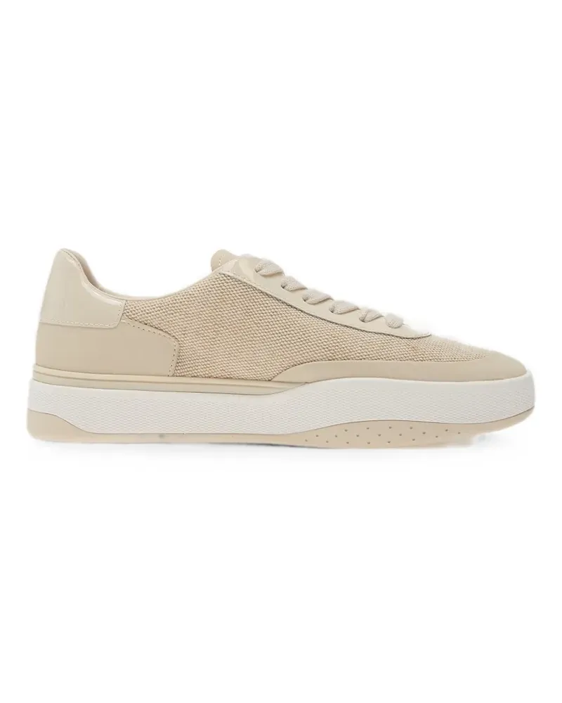 Geox Dynamia patent-trim mesh sneakers - Nude Nude