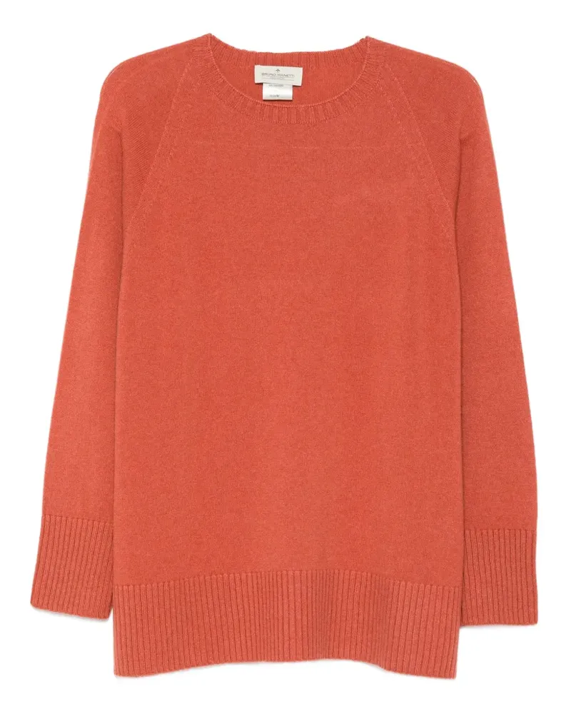 Bruno Manetti Kaschmirpullover mit Raglanärmeln - Orange Orange