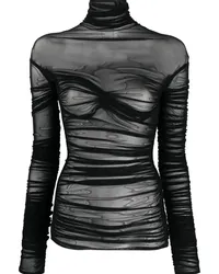 Thierry Mugler Drapiertes Top Schwarz