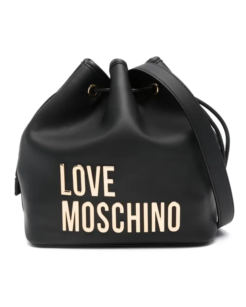 Moschino Beuteltasche mit Logo - Schwarz Schwarz