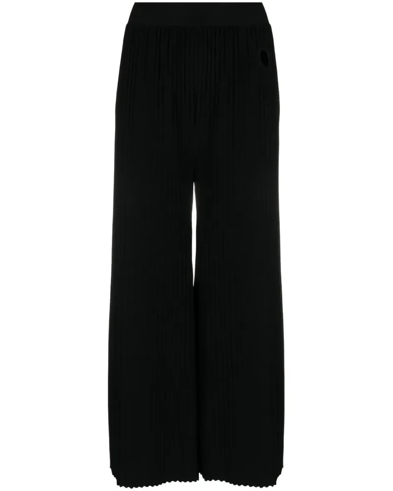 Stella McCartney Plissierte Palazzohose - Schwarz Schwarz