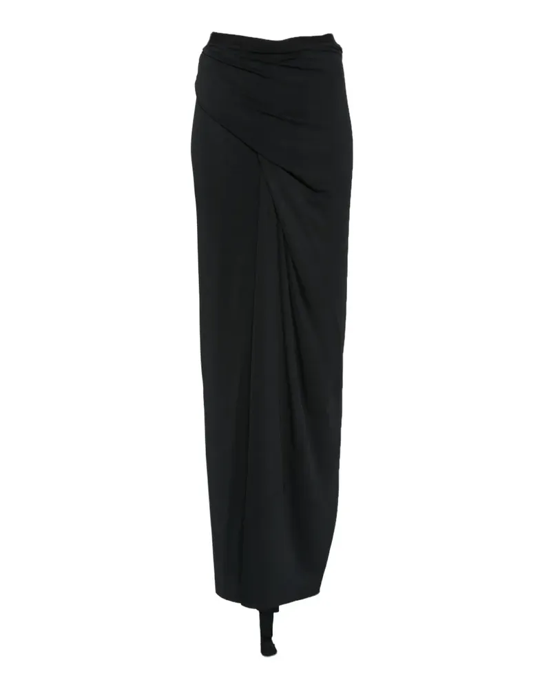 Rick Owens Lilies draped asymmetric skirt - Schwarz Schwarz
