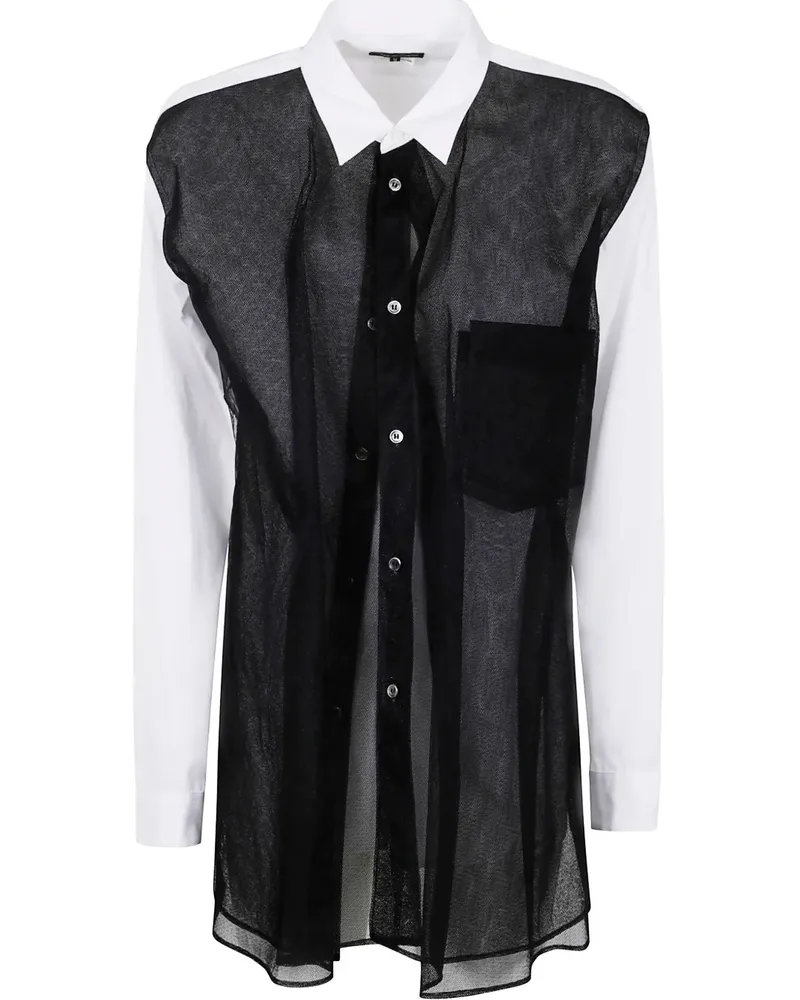 Comme des Garçons Shorts im Layering-Look - Weiß Weiß