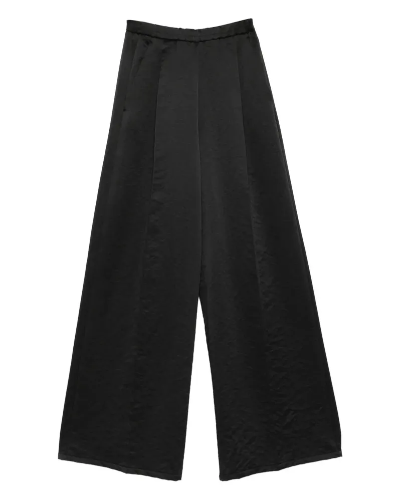 forte_forte Cupro-Hose mit Falten - Schwarz Schwarz