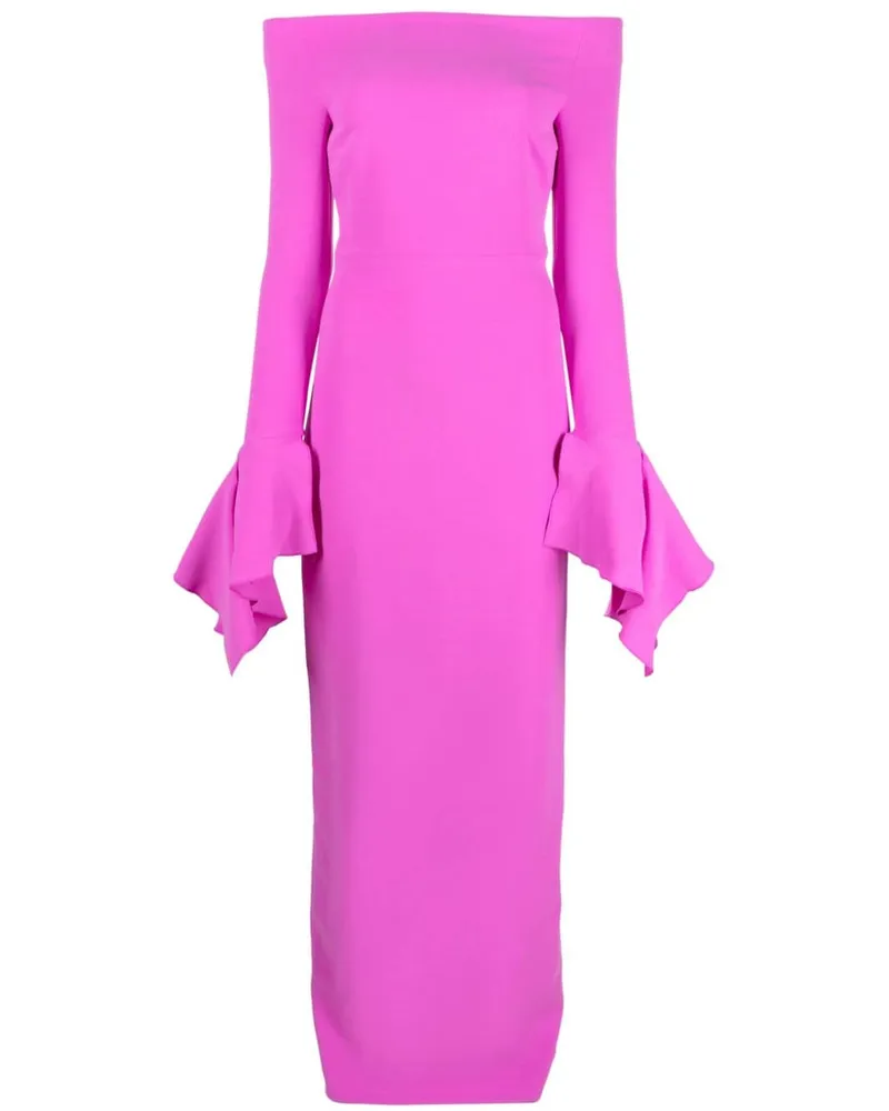 Solace London Schulterfreies Amalie Maxikleid - Rosa Rosa