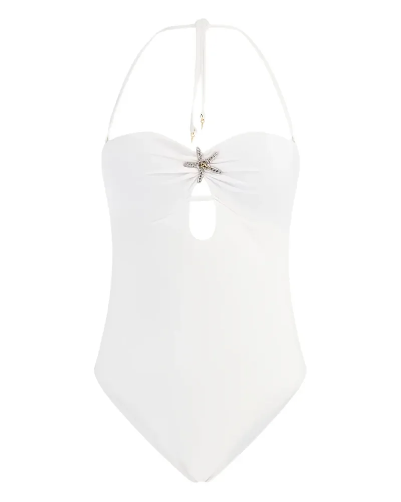 Guess Seestern-Badeanzug mit Cut-Out - Weiß Weiß