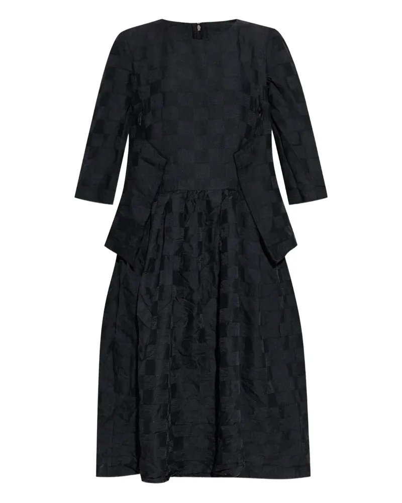 Comme des Garçons Kleid mit Karomuster - Schwarz Schwarz
