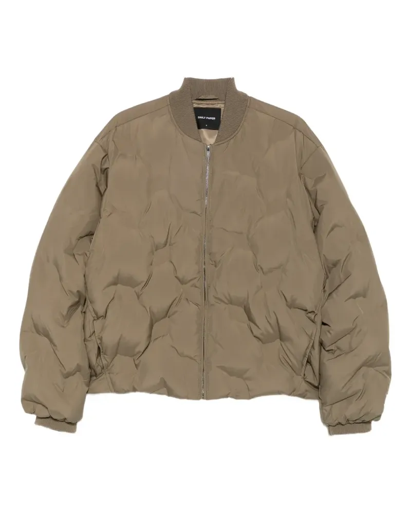 Daily Paper monogram-quilted puffer jacket - Grün Grün
