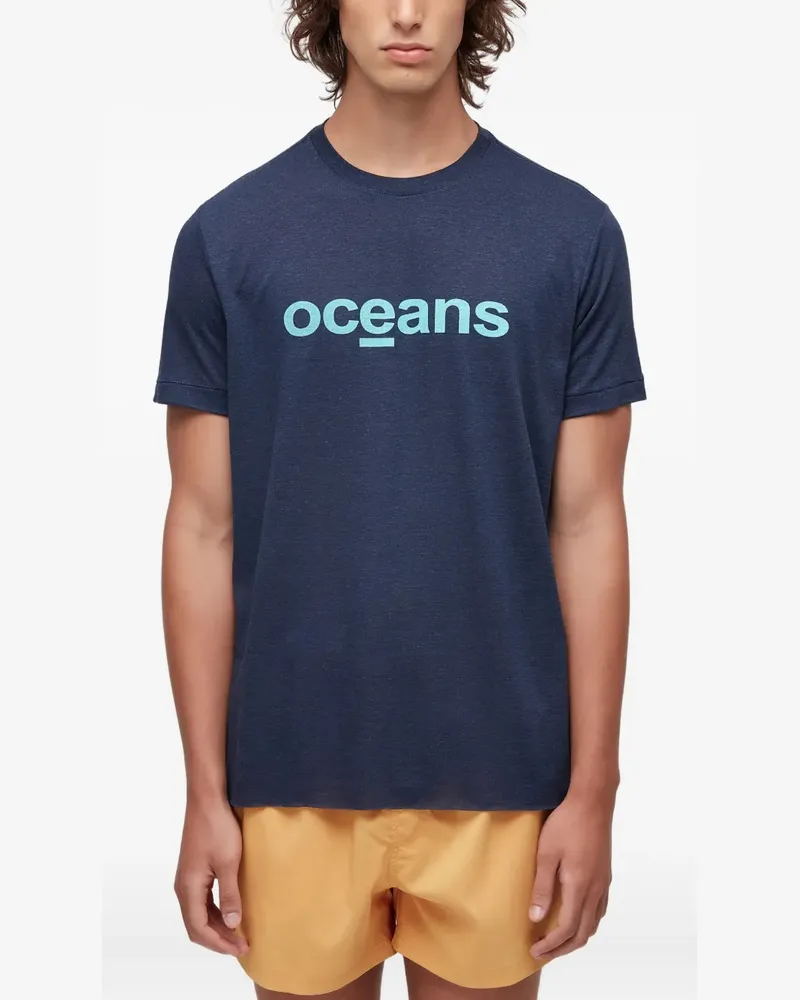 Osklen T-Shirt mit grafischem Print - Blau Blau