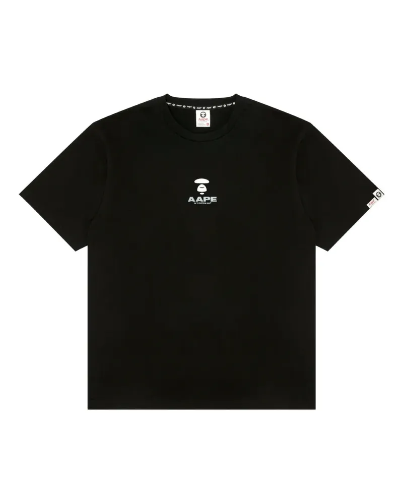 BAPE Moonface T-Shirt mit Logo-Print - Schwarz Schwarz