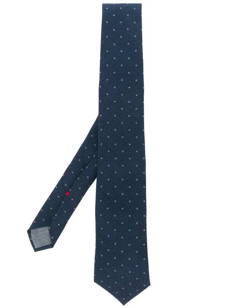 Brunello Cucinelli Gepunktete Krawatte - Blau Blau