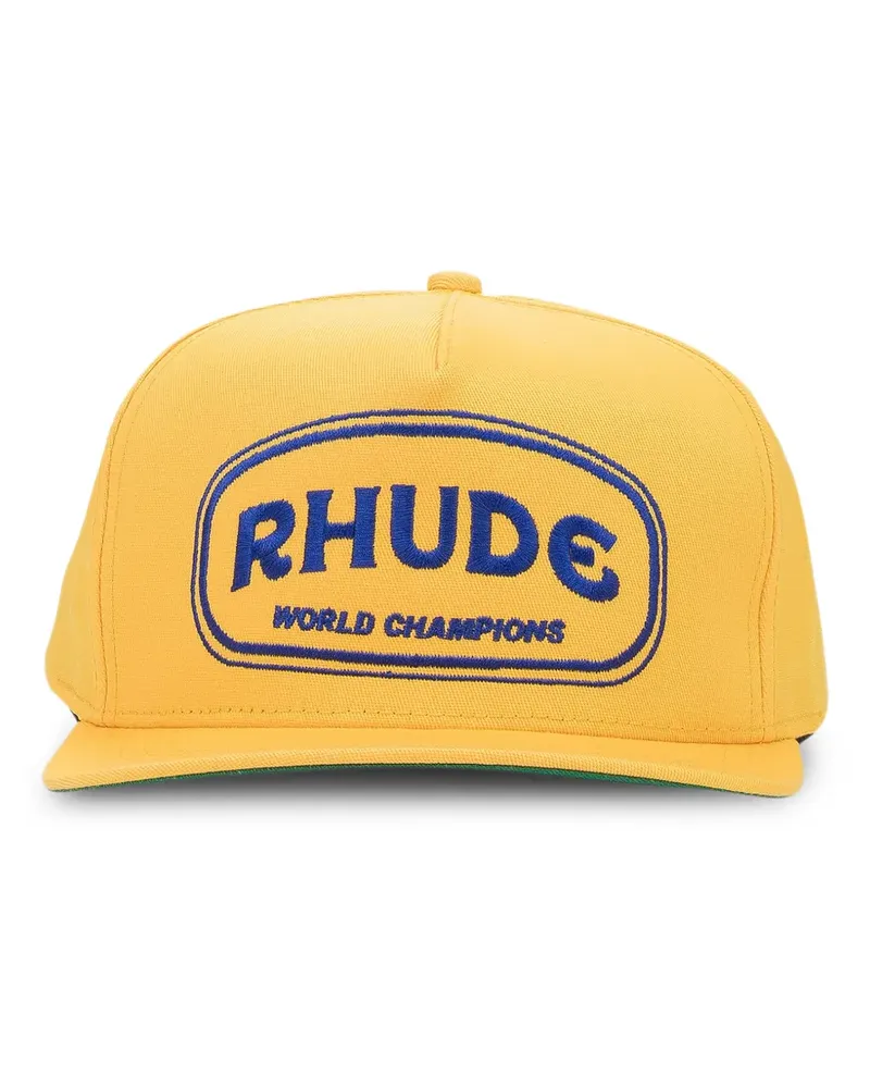 RHUDE Baseballkappe mit Logo-Stickerei - Gelb Gelb