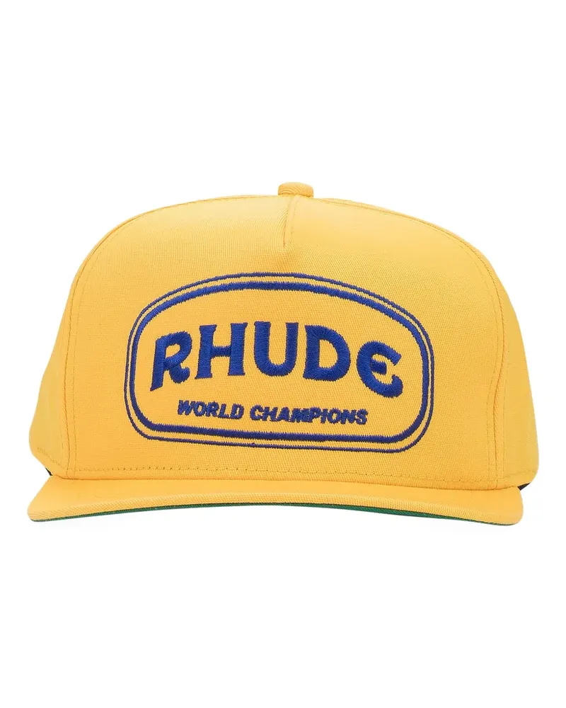 RHUDE logo-embroidery baseball cap - Gelb Gelb