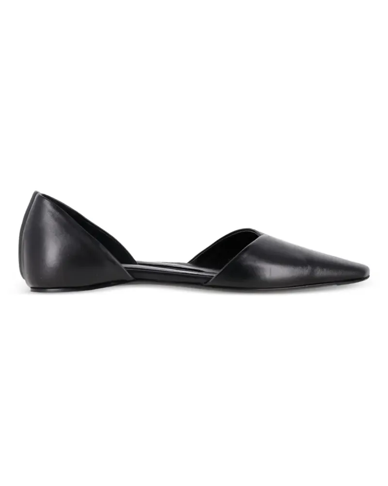 Totême Asymmetrische D'Orsay Ballerinas - Schwarz Schwarz