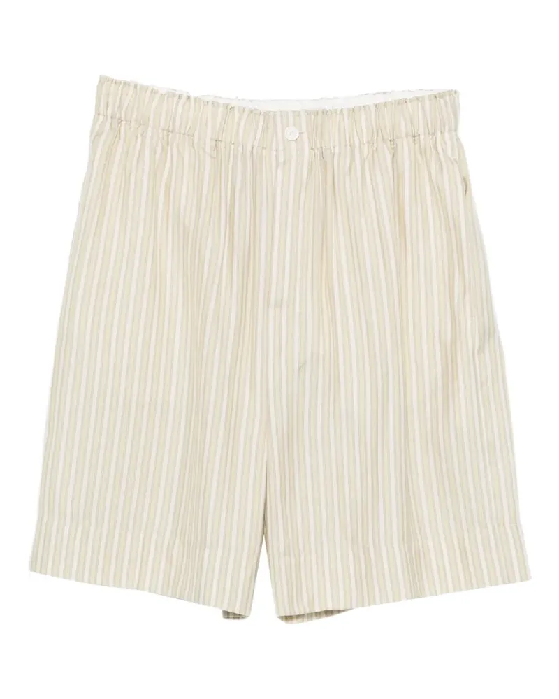 Carven striped-pattern shorts - Nude Nude