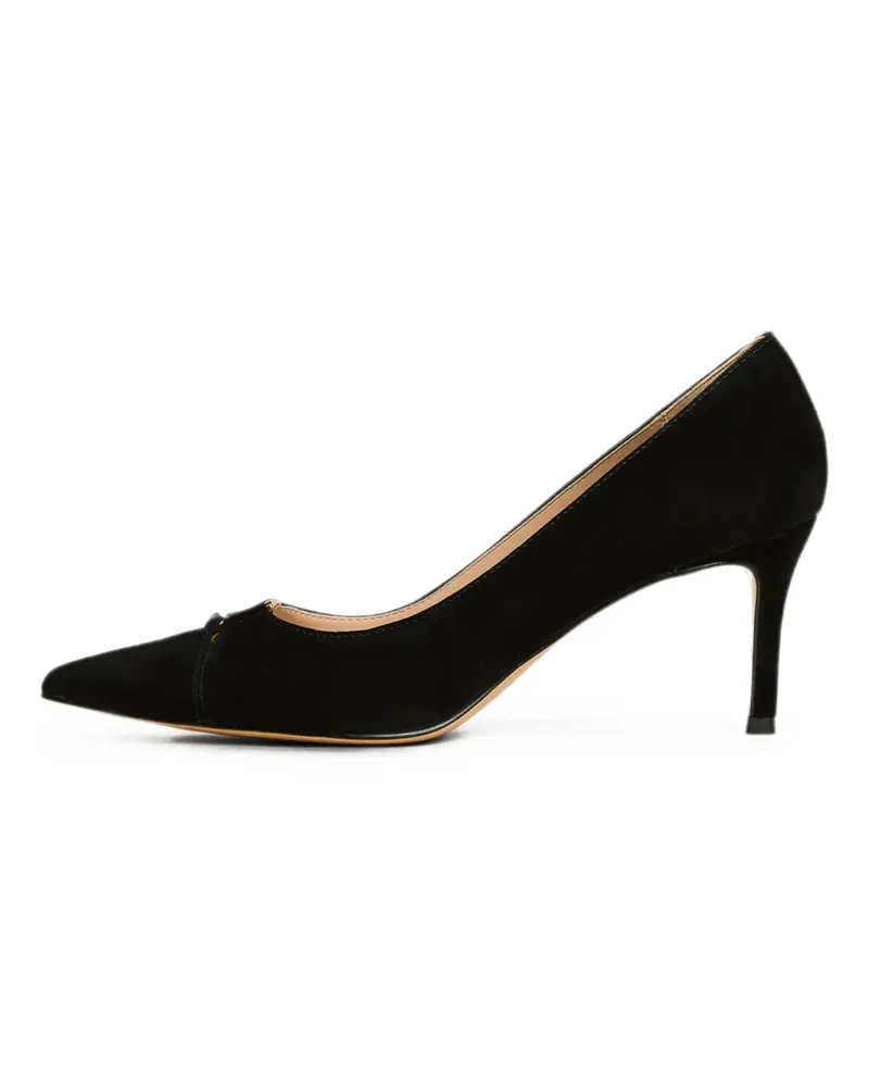 Twin-Set Wildlederschuhe mit Logo - Schwarz Schwarz