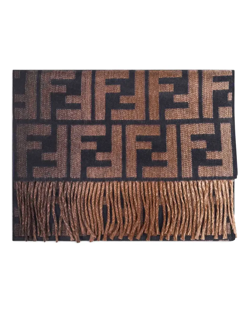 Fendi gradient jacquard scarf - Braun Braun