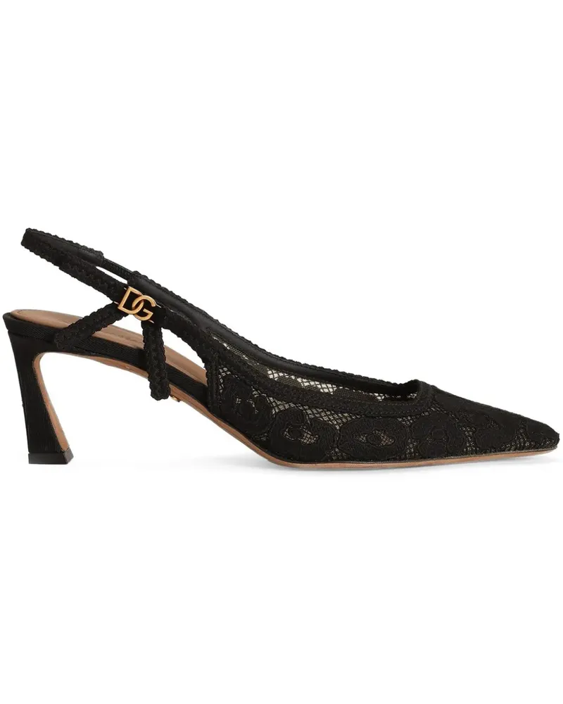 Dolce & Gabbana Pumps mit Spitze - Schwarz Schwarz