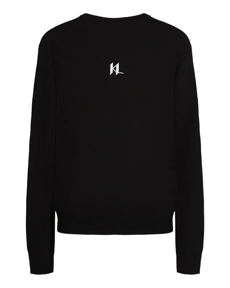 Karl Lagerfeld Top mit Logo-Stickerei - Schwarz Schwarz