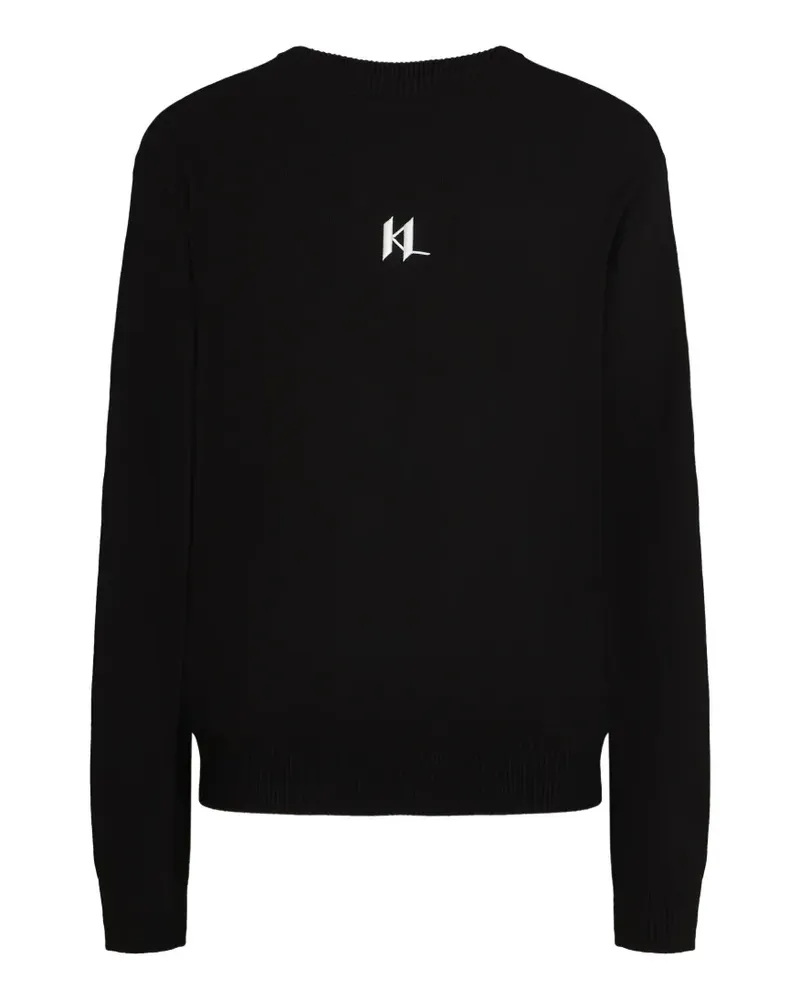 Karl Lagerfeld Top mit Logo-Stickerei - Schwarz Schwarz