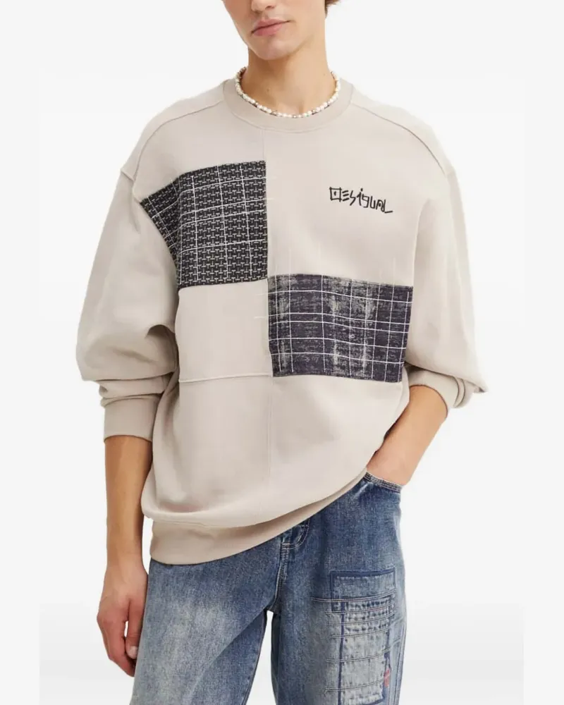 Desigual Sweatshirt im Patchwork-Look - Nude Nude