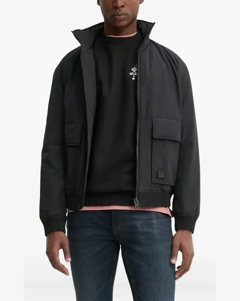 HUGO BOSS Sweatshirt mit Bandana-Print - Schwarz Schwarz