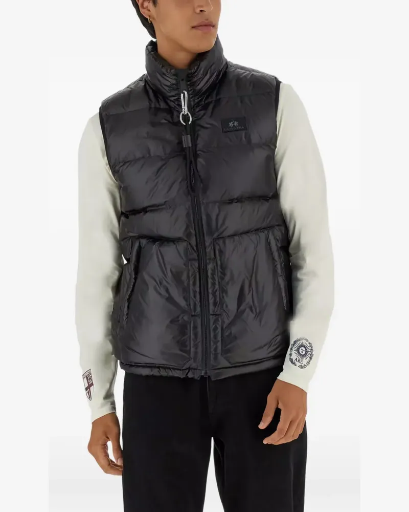 La Martina Gefütterte Weste mit Reißverschluss - Schwarz Schwarz