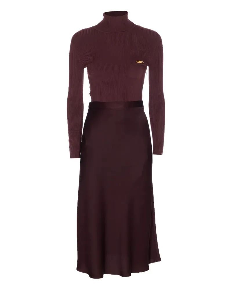 Elisabetta Franchi Geripptes Strickkleid - Rot Rot