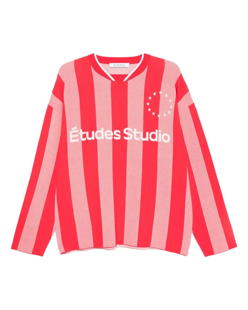 Études Studio Gestreiftes Sweatshirt - Rot Rot