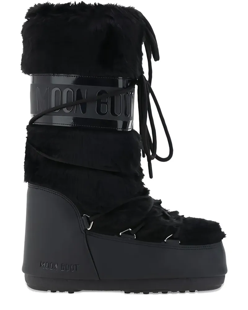 Moon Boot Icon faux-fur boots - Schwarz Schwarz