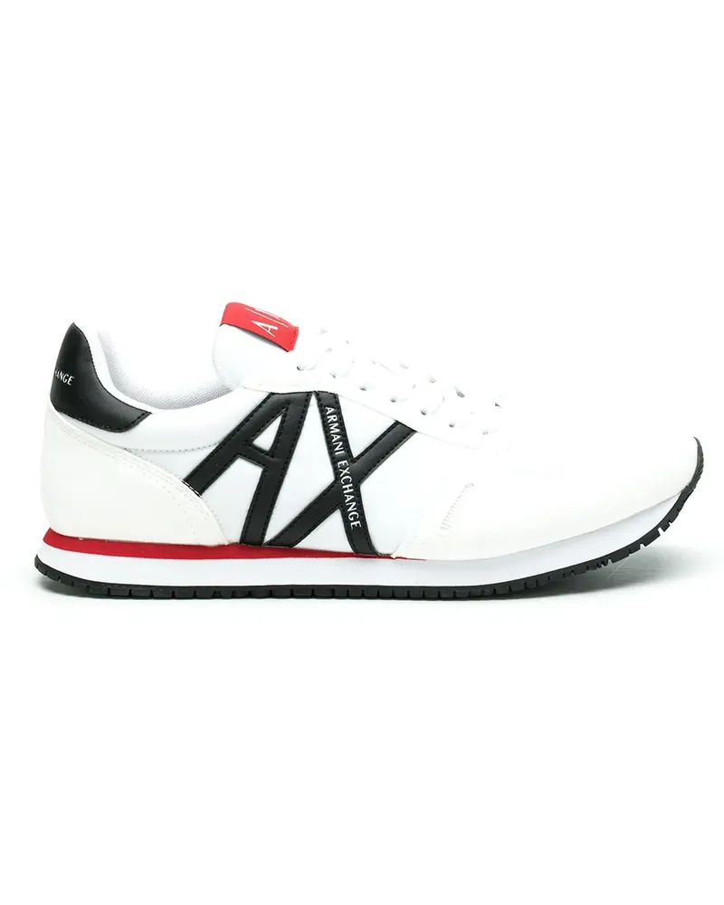 Armani Exchange Sneakers mit Logo-Patch - Weiß Weiß