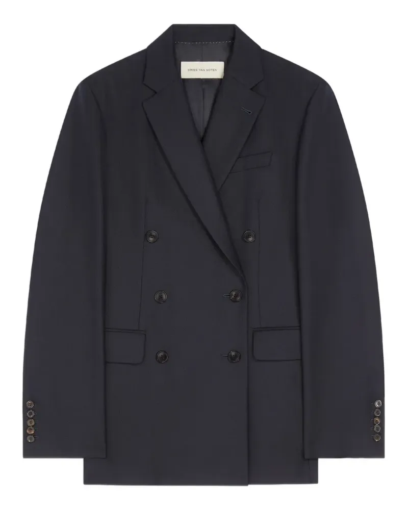Dries van Noten Doppelreihiges Sakko - Blau Blau