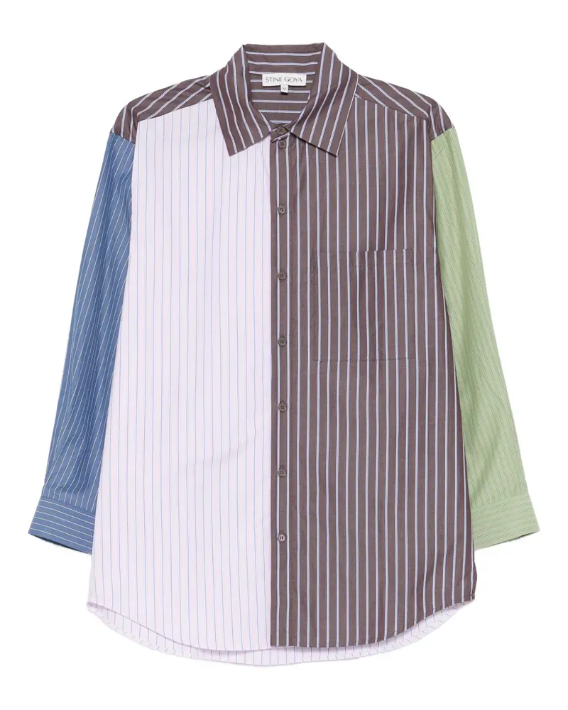 Stine Goya striped panelled shirt - Rot Rot