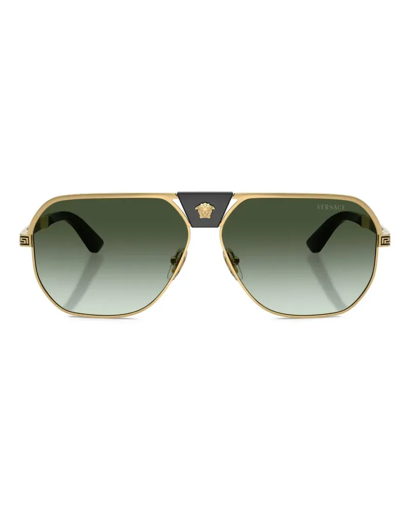 Versace Sonnenbrille mit Medusa-Kopf - Gold Gold