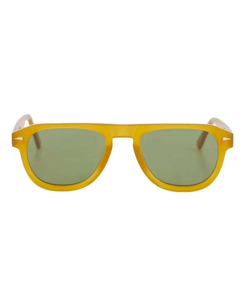 AHLEM Sonnenbrille mit geometrischem Gestell - Orange Orange