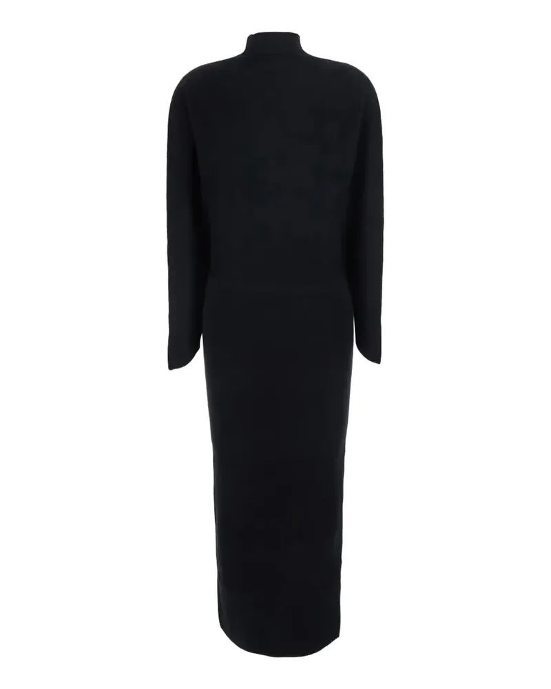 Semicouture high-neck ribbed-knit maxi dress - Schwarz Schwarz