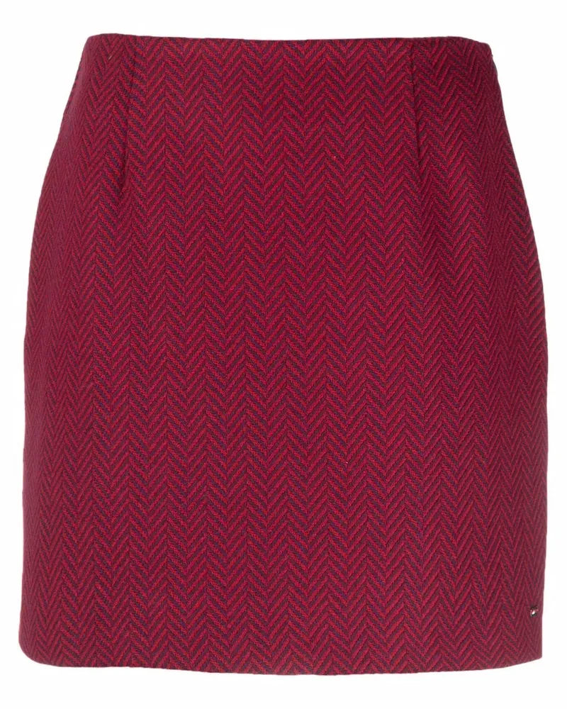 Tommy Hilfiger Minirock mit Zickzackmuster - Rot Rot