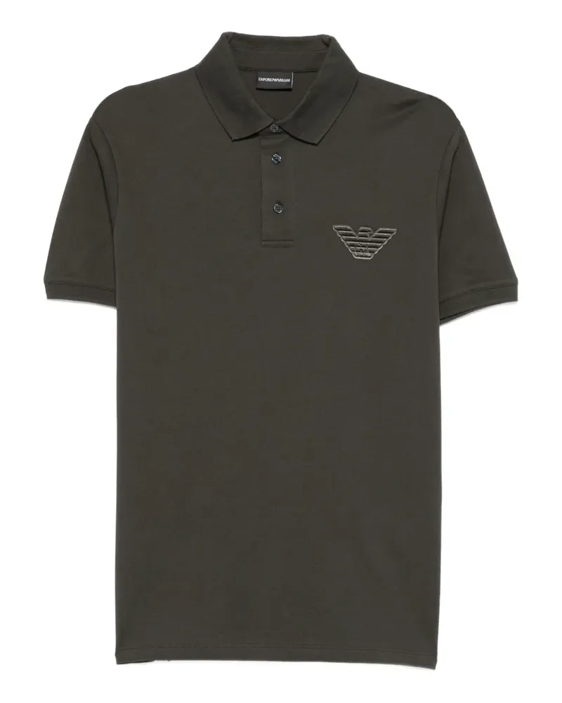 Emporio Armani Poloshirt mit Adlerstickerei - Grün Grün