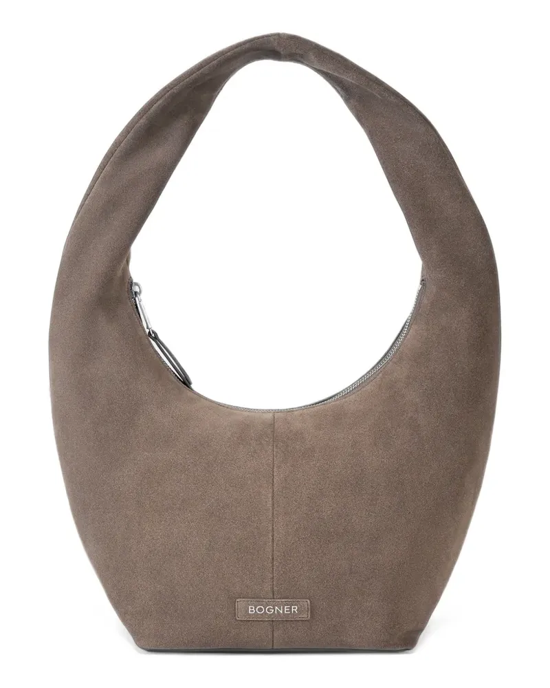 Bogner Mittelgroße Loges Gerda Schultertasche aus Wildleder - Braun Braun