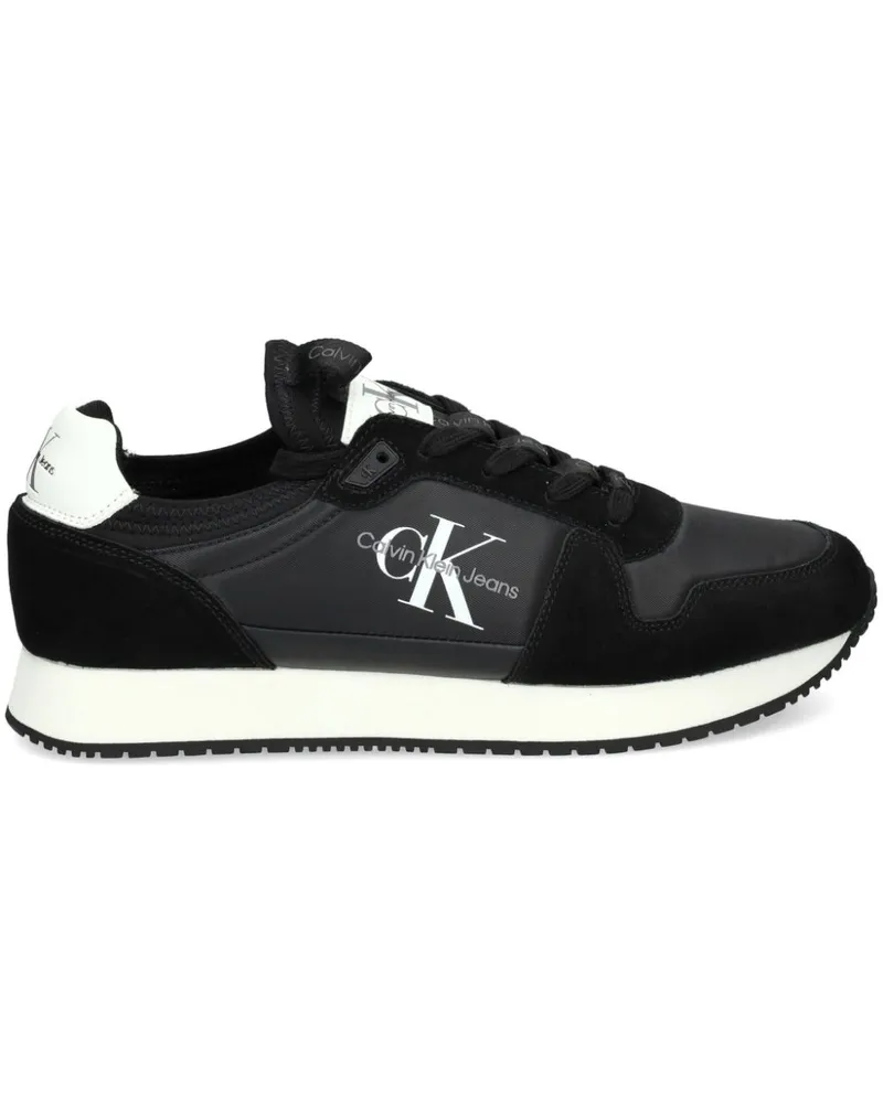 Calvin Klein Sneakers mit Logo-Print - Schwarz Schwarz