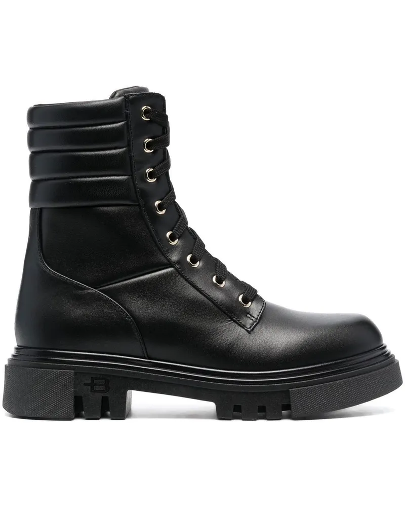 Baldinini Stiefel im Military-Look Schwarz