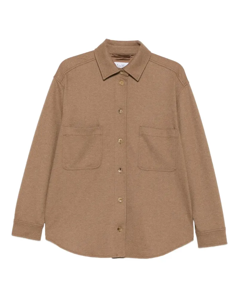 Max Mara Jacke mit aufgesetzten Taschen - Braun Braun