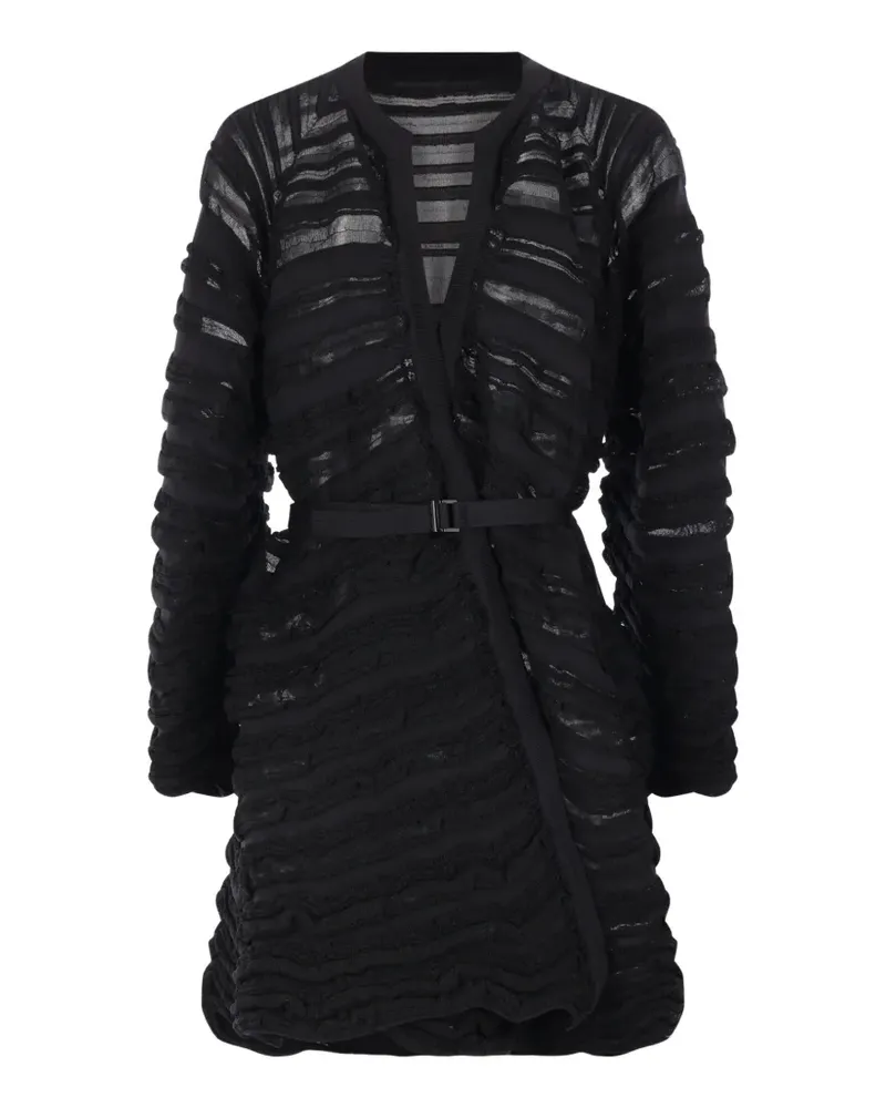 CFCL lurex-knit belted cardigan - Schwarz Schwarz