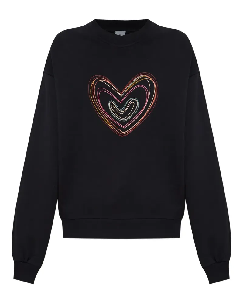 Paul Smith Sweatshirt mit Herzstickerei - Schwarz Schwarz