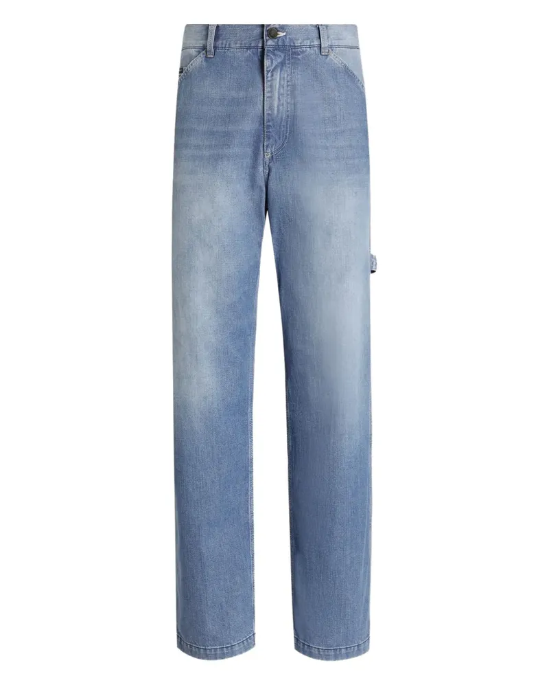 Dolce & Gabbana Jeans mit Logo-Schild - Blau Blau