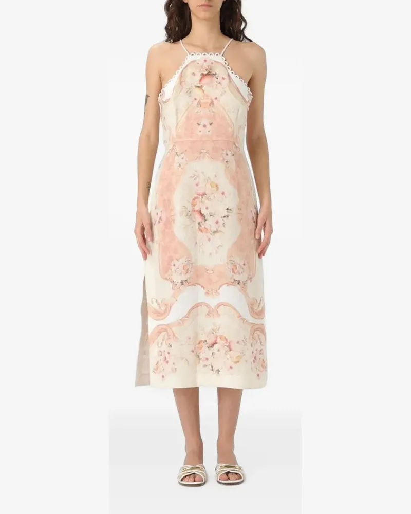 Twin-Set Kleid mit Blumenprint - Nude Nude