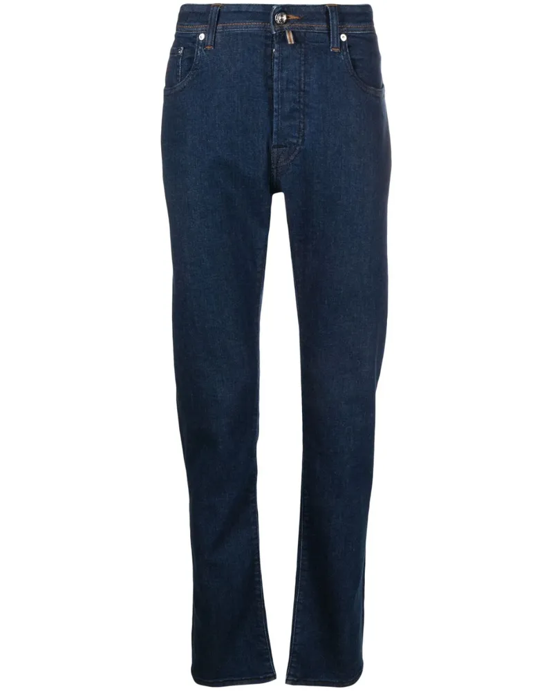 Jacob Cohën Tief sitzende Straight-Leg-Jeans - Blau Blau