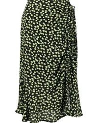 Tout a Coup Gestufter Rock mit Blumen-Print Schwarz