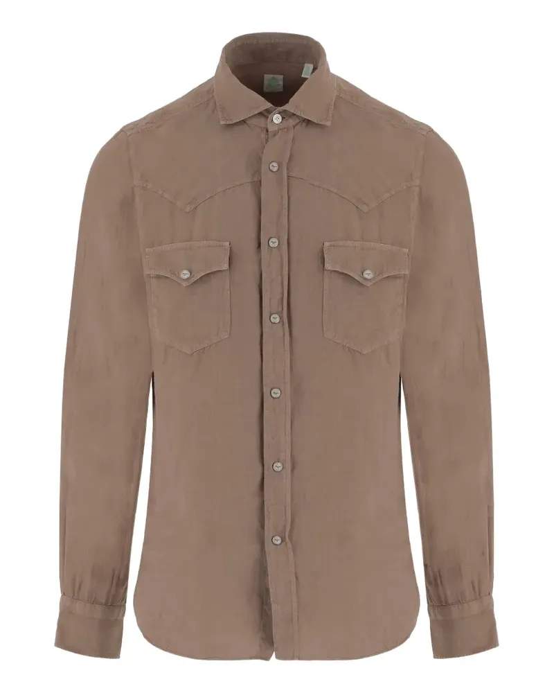 Finamore 1925 flap-pocket shirt - Braun Braun